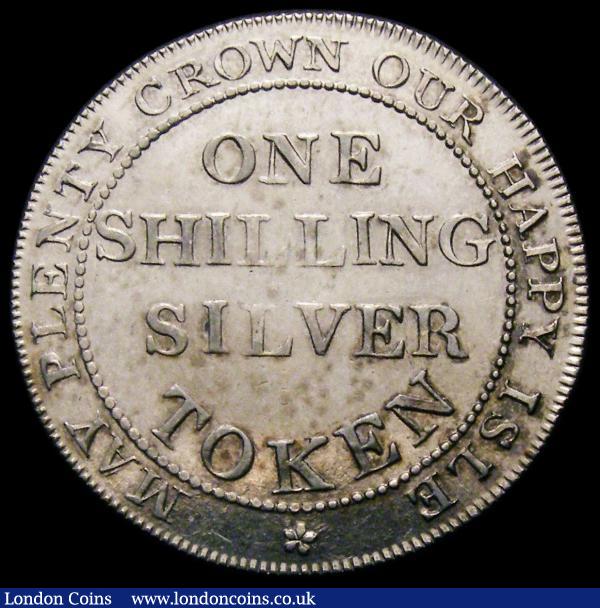 Shilling 19th Century Hampshire - Newport (Isle of Wight) 1811 Davis 22 GEF and lustrous with a few small tone spots, Rare in this high grade : Tokens : Auction 167 : Lot 1734