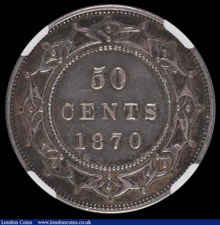 London Coins : A167 : Lot 1889 : Canada - Newfoundland 50 Cents 1870 KM#6 in an NGC holder and graded VF35