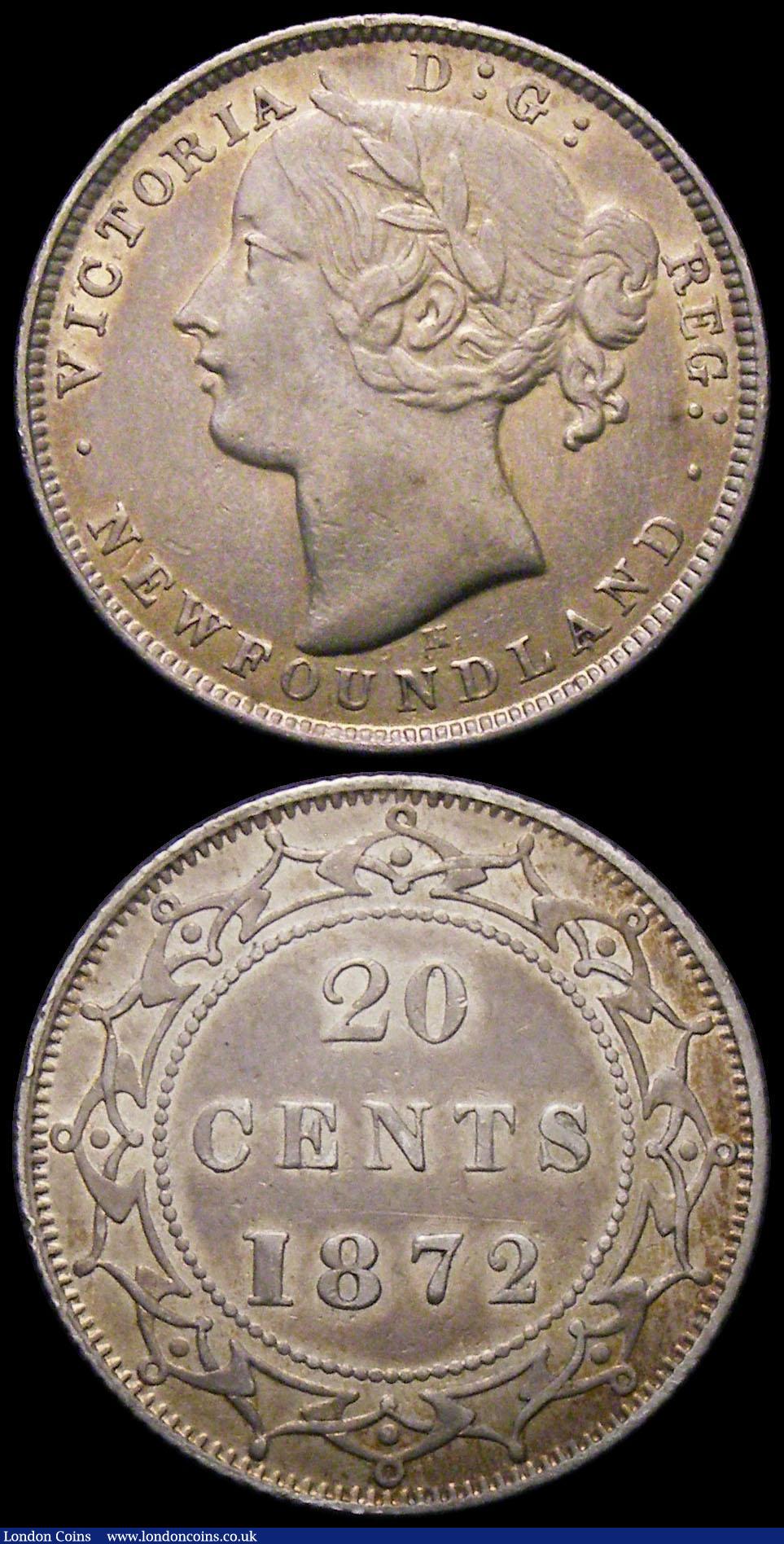 London Coins : A167 : Lot 1890 : Canada - Newfoundland 50 Cents 1900 KM#6 Bold Fine, 20 Cents 1872H NVF
