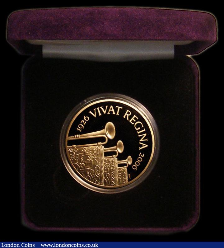 London Coins : A167 : Lot 57 : Five Pound Crown 2006 Queen Elizabeth II 80th Birthday Gold Proof S.L16 FDC in the Royal Mint box of...