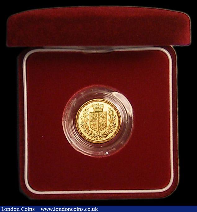 London Coins : A167 : Lot 77 : Half Sovereign 2002 Proof FDC in the red box of issue with certificate