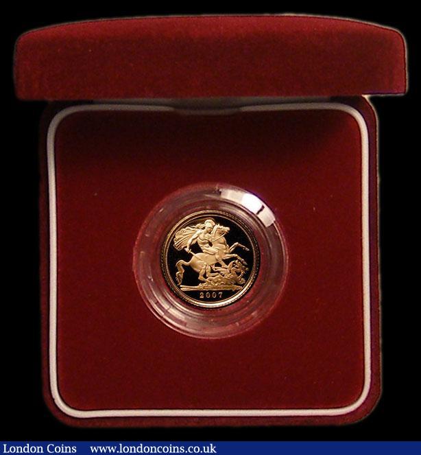 London Coins : A167 : Lot 81 : Half Sovereign 2007 Proof S.SB4 FDC in the Royal Mint box of issue with certificate
