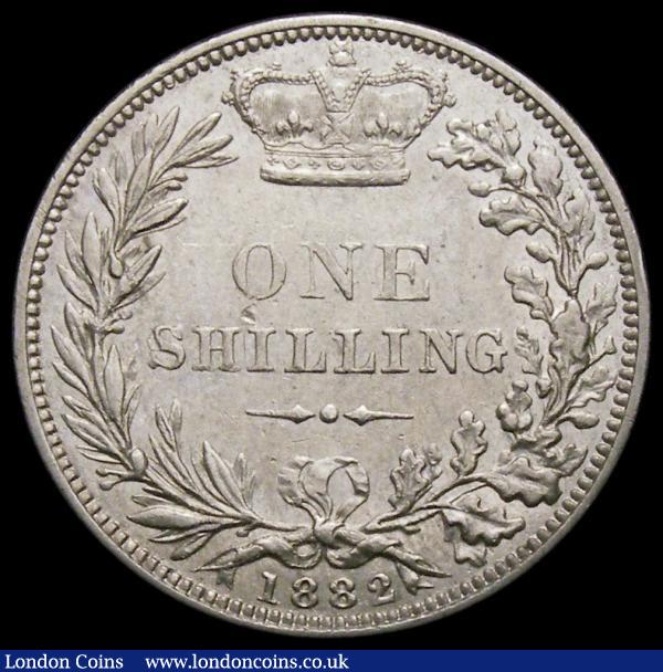 Shilling 1882 ESC 1341, Bull 3071 About EF/EF and very scarce : English Coins : Auction 167 : Lot 925