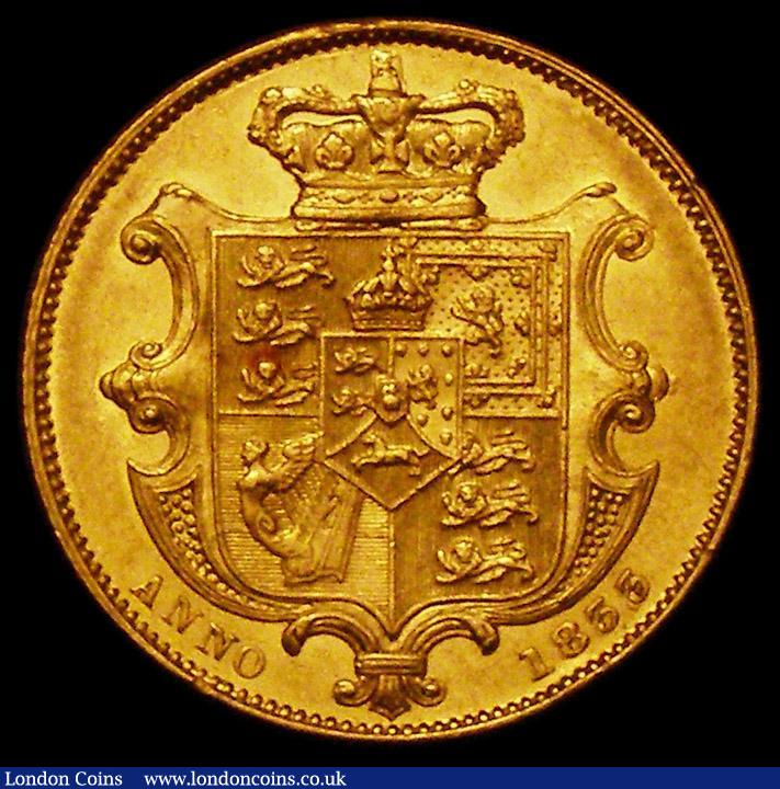 London Coins : A167 : Lot 984 : Sovereign 1833 as Marsh 18 with all four figures of the date double struck, EF or very near so the o...