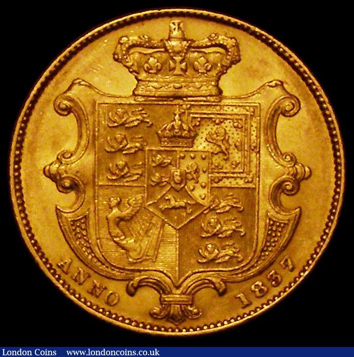 London Coins : A167 : Lot 988 : Sovereign 1837 Marsh 21  NEF/About EF with some light contact marks, all William IV Sovereigns sough...