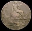 London Coins : A167 : Lot 1844 : Mint Error - Mis-Strike Halfpenny 1872 obverse and reverse both double struck, two dates visible aro...