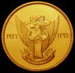 London Coins : A167 : Lot 2023 : Sudan 100 Pounds Gold 1976 World Conservation Series Obverse: Sudan Eagle divides dates, Reverse: Sc...