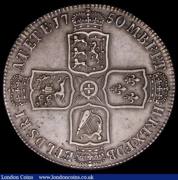 Halfcrown 1750 ESC 609 aU with a light grey tone and scarce in this high grade : English Coins : Auction 167 : Lot 767