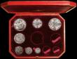 London Coins : A167 : Lot 91 : Proof Set 1887 (7 coins) Silver Set Crown, Double Florin (Arabic 1), Halfcrown, Florin, Shilling, Si...