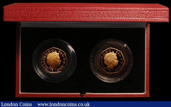 Fifty Pence 2006 a 2-coin set Victoria Cross The Award and The Heroic Acts Gold Proofs FDC in the box of issue with certificates, the box with an adhesive label on the lid coins choice FDC : English Cased : Auction 168 : Lot 362
