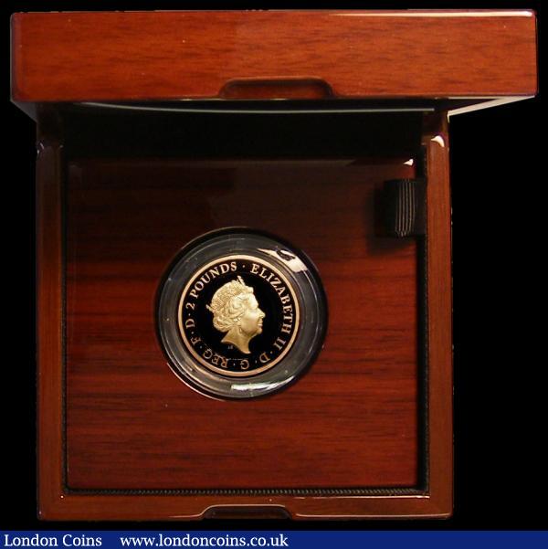 Two Pounds 2019 350th Anniversary of Samuel Pepys Last Diary Entry Gold Proof FDC in the Royal Mint box of issue with certificate, only 350 pieces issued, with just 225 in this format : English Cased : Auction 168 : Lot 624
