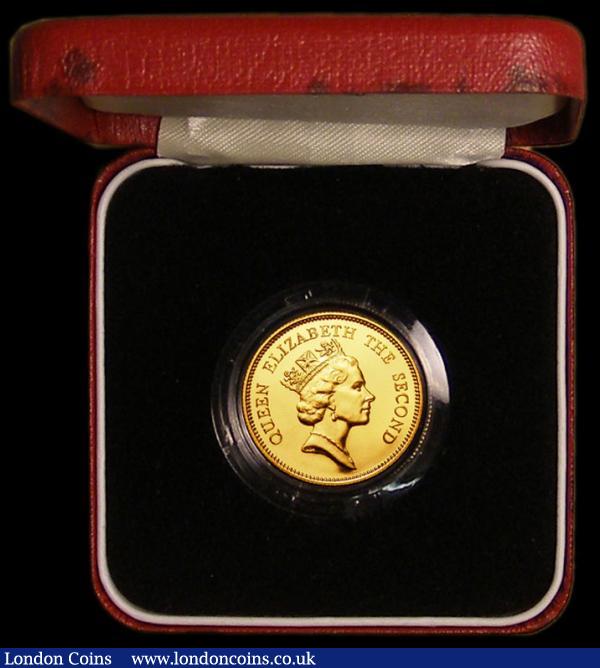 Hong Kong $1000 1986 Royal Visit KM#57 Gold Proof FDC in the red case of issue with certificate : World Cased : Auction 168 : Lot 684