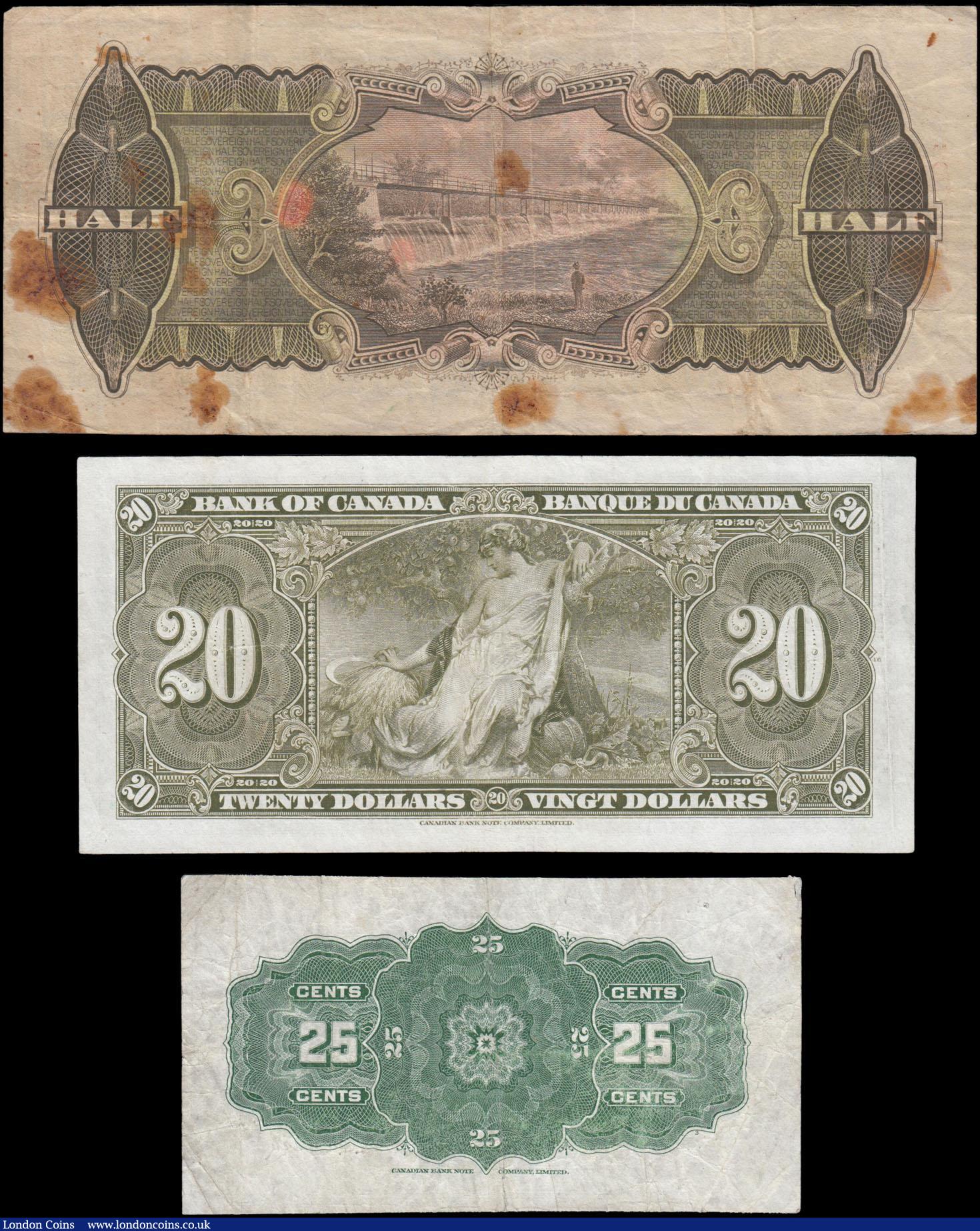 London Coins : A168 : Lot 103 : Australia & Canada early 1900's King George V & George VI period issues (3) in average ...