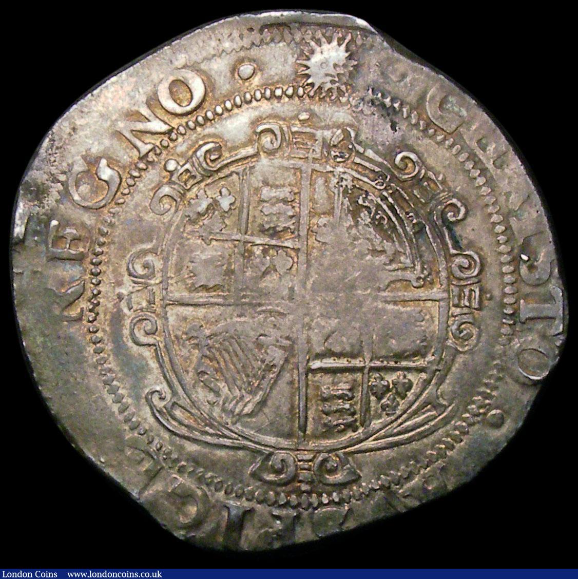 London Coins : A168 : Lot 1105 : Halfcrown Charles I Tower Mint under Parliament, no ground, cruder workmanship, Group III, Type 3a3,...