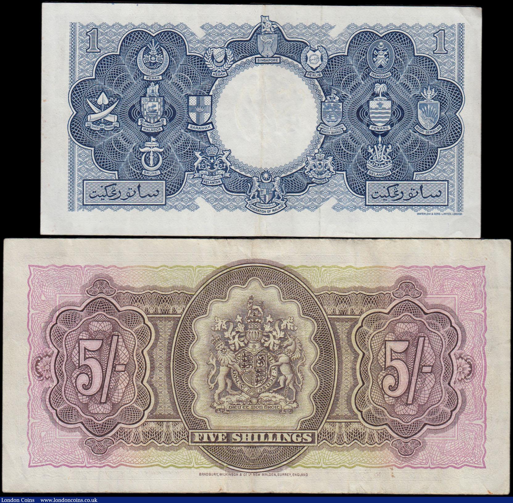 London Coins : A168 : Lot 119 : British Administration 1950's Queen Elizabeth II portrait issues (2) both in VF comprising Berm...