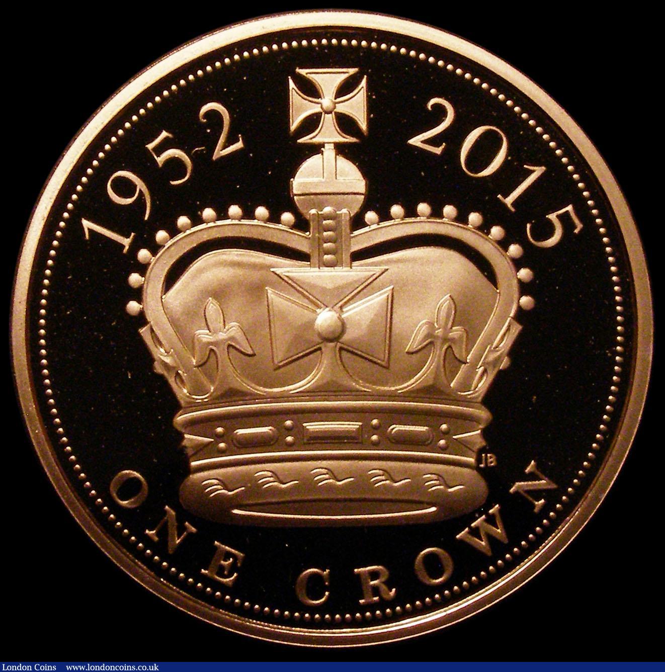 London Coins : A168 : Lot 1210 : Five Pound Crown 2015 Queen Elizabeth II - The Longest Reigning Monarch, with James Butler portrait ...
