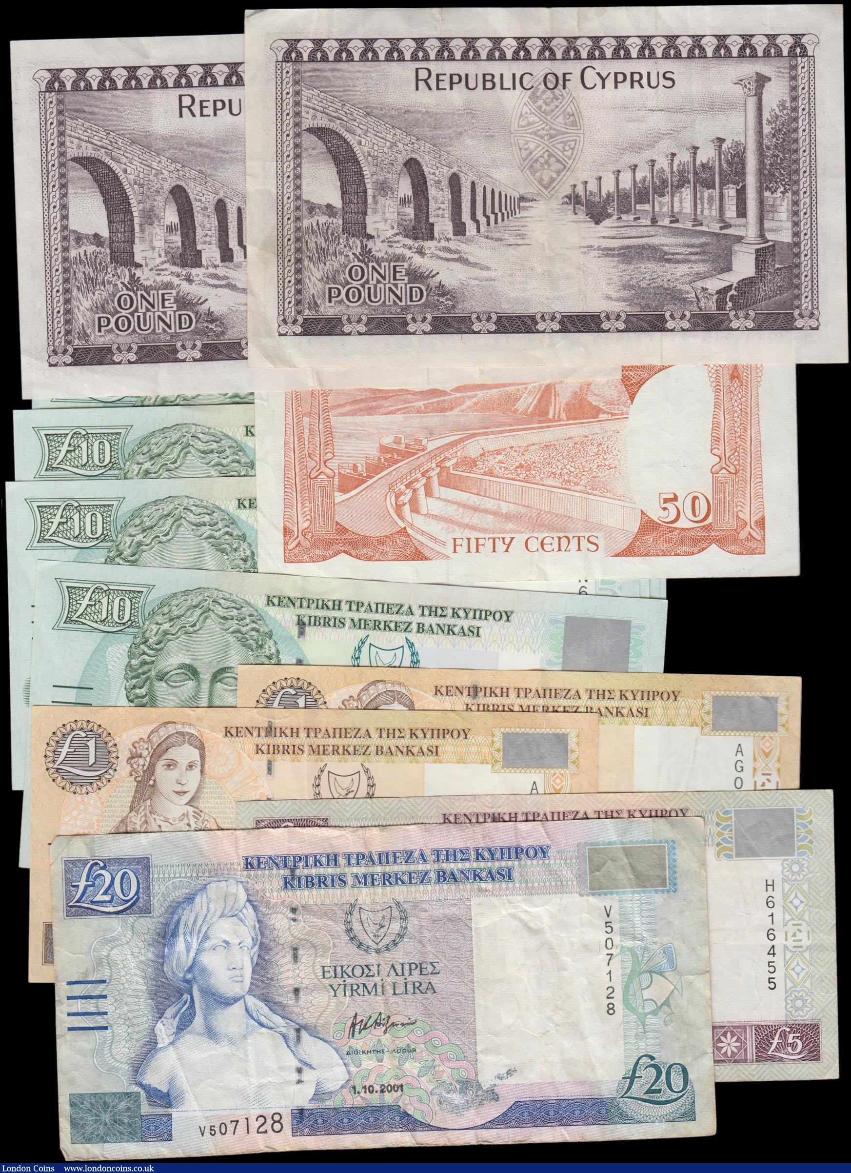 London Coins : A168 : Lot 135 : Cyprus 1960's to modern (12) in various grades VF to about UNC comprising 1 Pound Arms issue Pi...