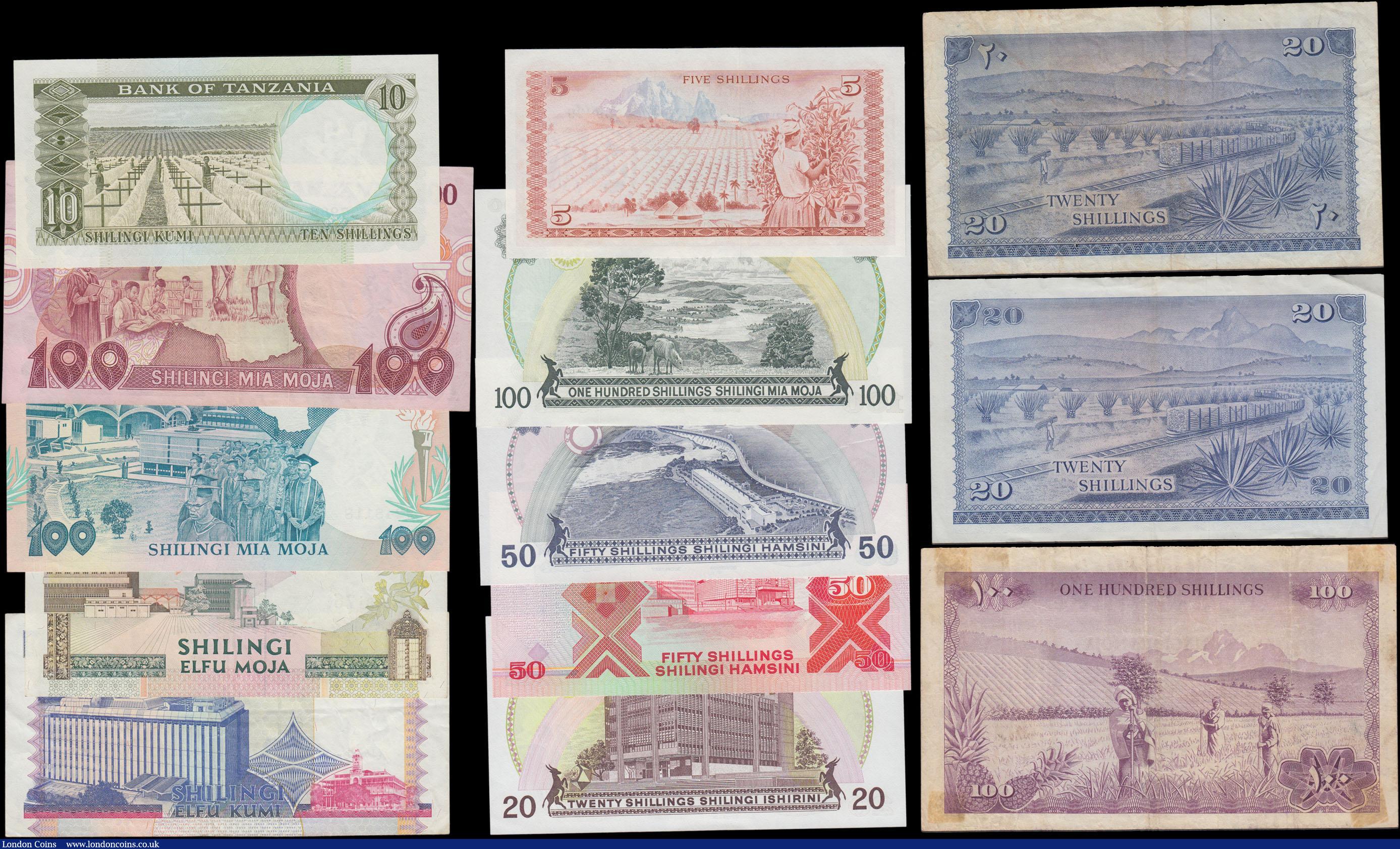 London Coins : A168 : Lot 140 : Eastern Africa (13) a pleasing and desirable collection in various grades VF-GVF to about UNC - UNC ...