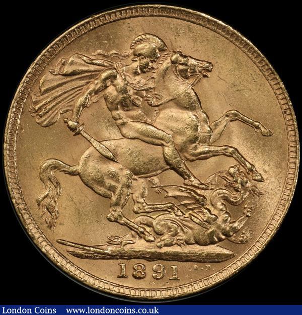 Sovereign 1891 Horse with long tail S.3866C, DISH L15 in a PCGS holder and graded MS62  : English Coins : Auction 168 : Lot 1573