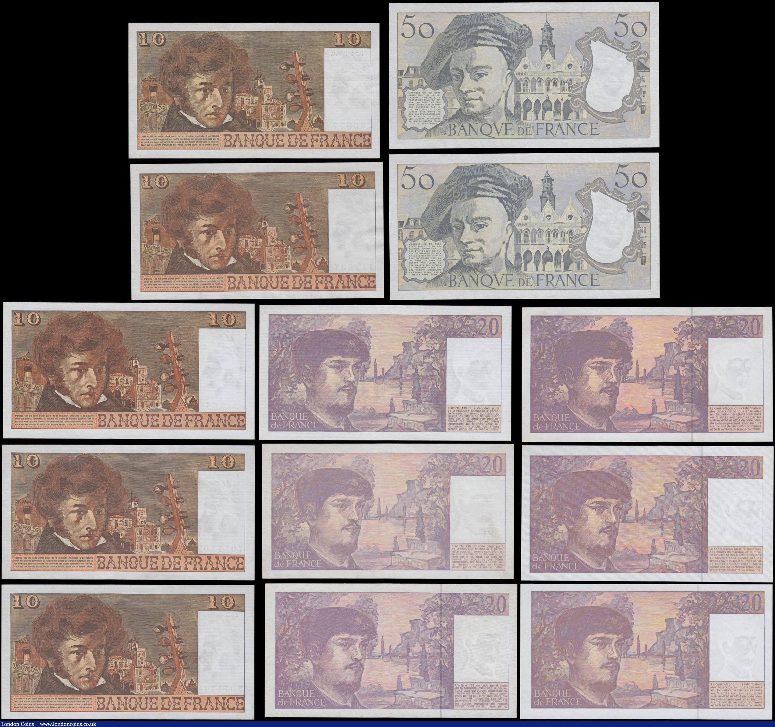 London Coins : A168 : Lot 163 : France 1970-90's Issues (13) with a malgamation of varieties most if not all about UNC - UNC. C...