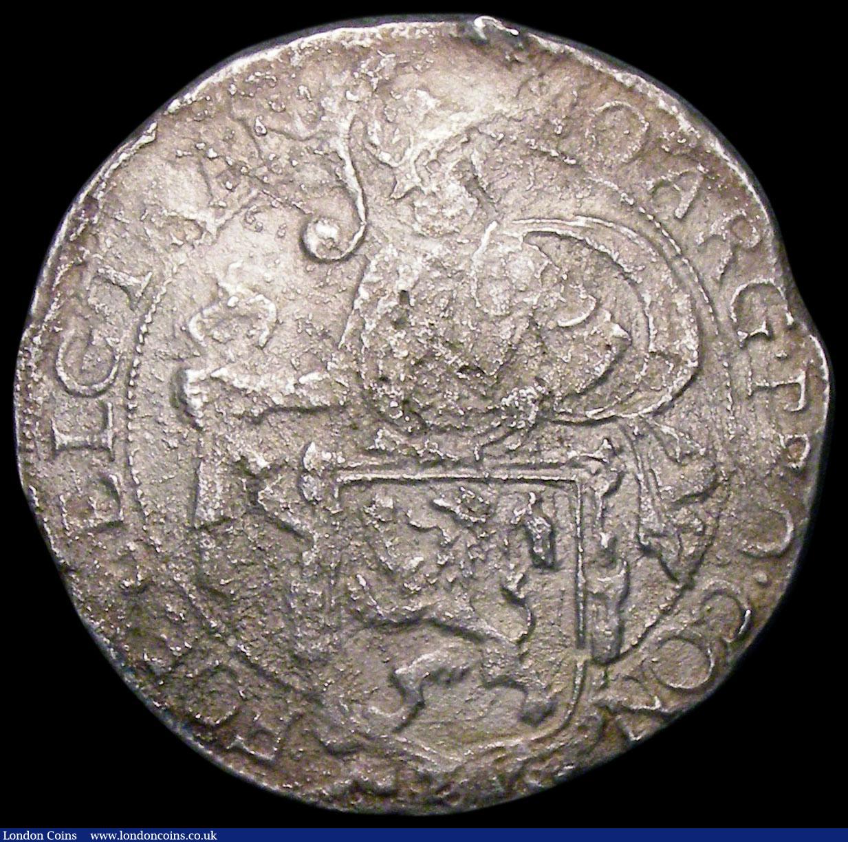 London Coins : A168 : Lot 2057 : Netherlands - Overijssel Lion Daalder 1612 KM#12 Fine for wear with poor surfaces, with the appearan...