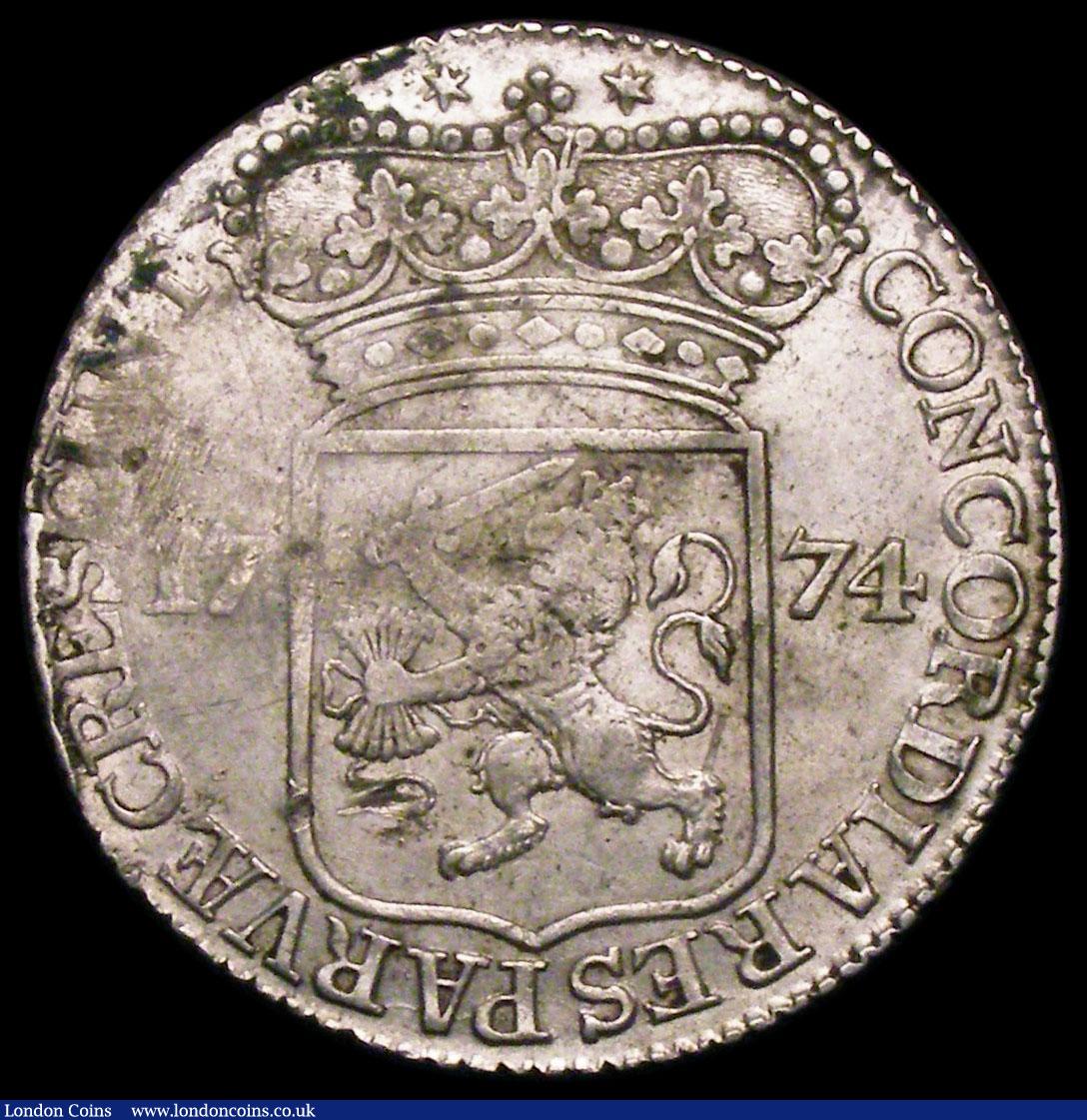 London Coins : A168 : Lot 2063 : Netherlands - Zeeland Silver Ducat 1774 KM#52.4 VF or better with some weaker areas, some surface ma...