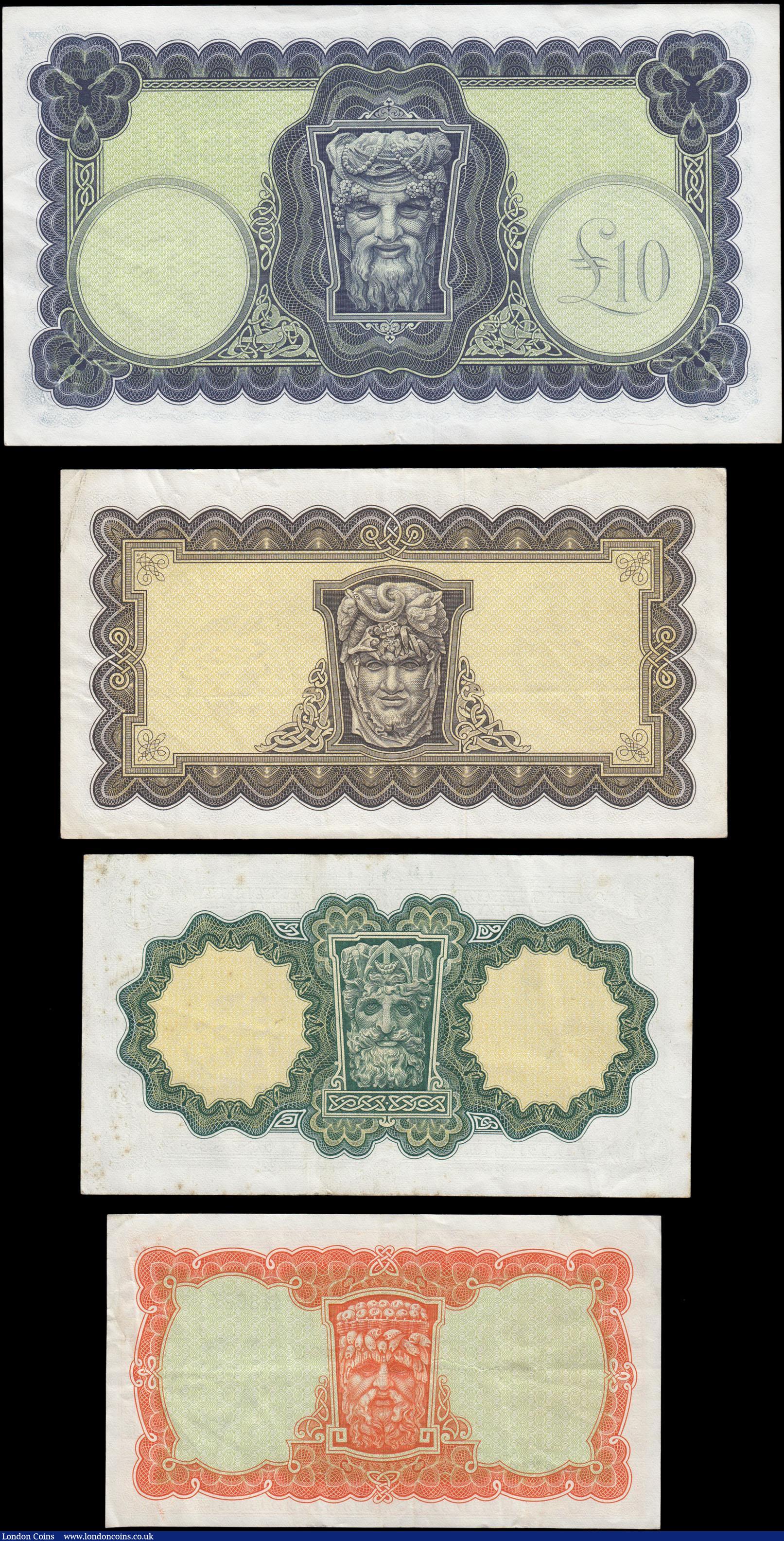 London Coins : A168 : Lot 209 : Ireland (Republic) Central Bank Lady Hazel Lavery denomination set 10 Shillings to 10 Pounds circa 1...