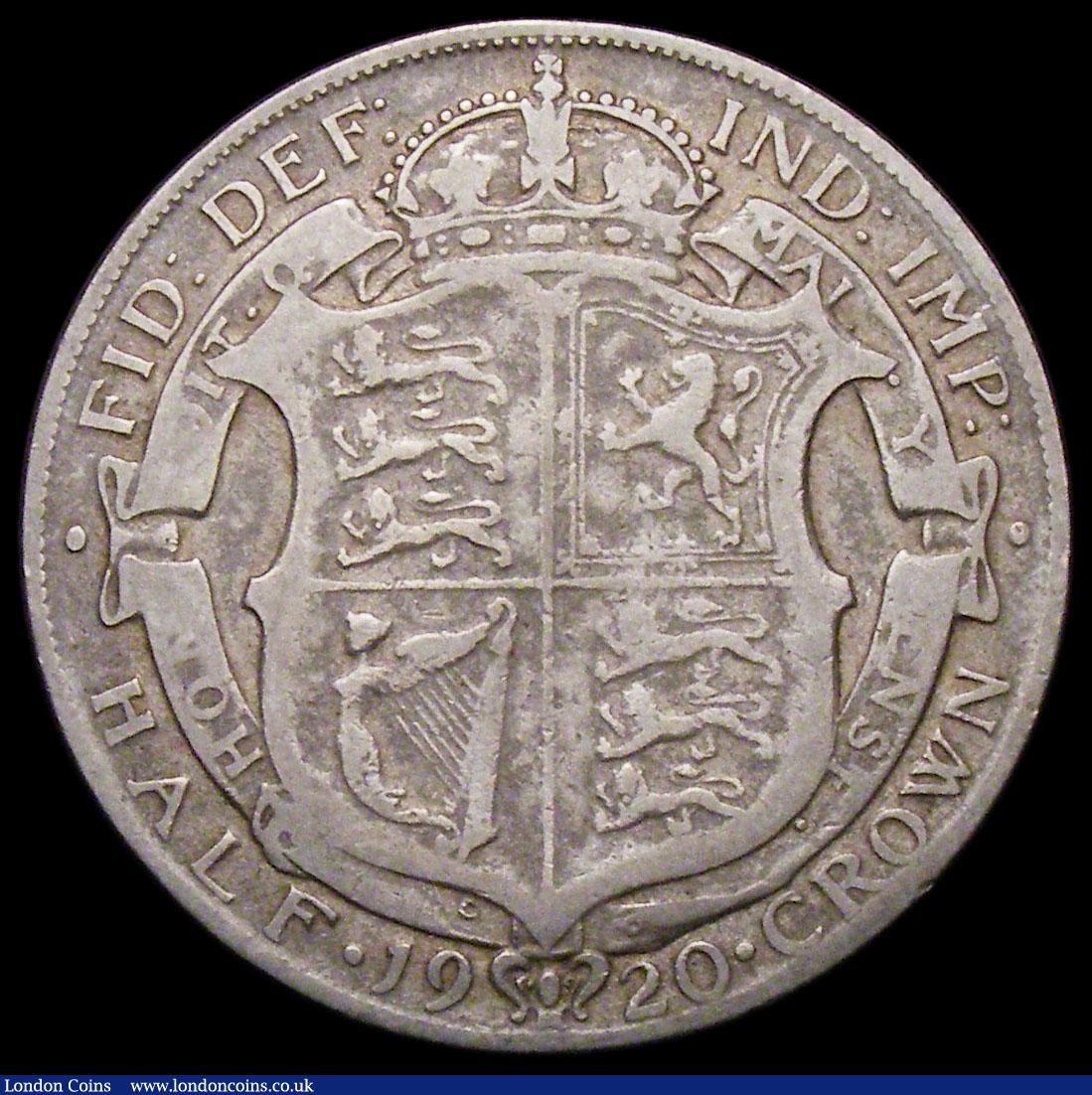 London Coins : A168 : Lot 2183 : Halfcrown 1920 Davies 1672N struck in a hard nickel type alloy and weighing 12.43 grammes. There are...