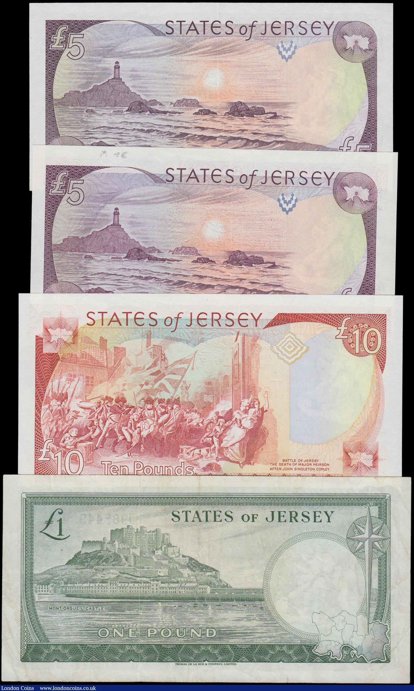 London Coins : A168 : Lot 220 : Jersey (4) mostly about UNC to UNC includes one example in VF comprising 1 Pound QE2 Annigoni portra...