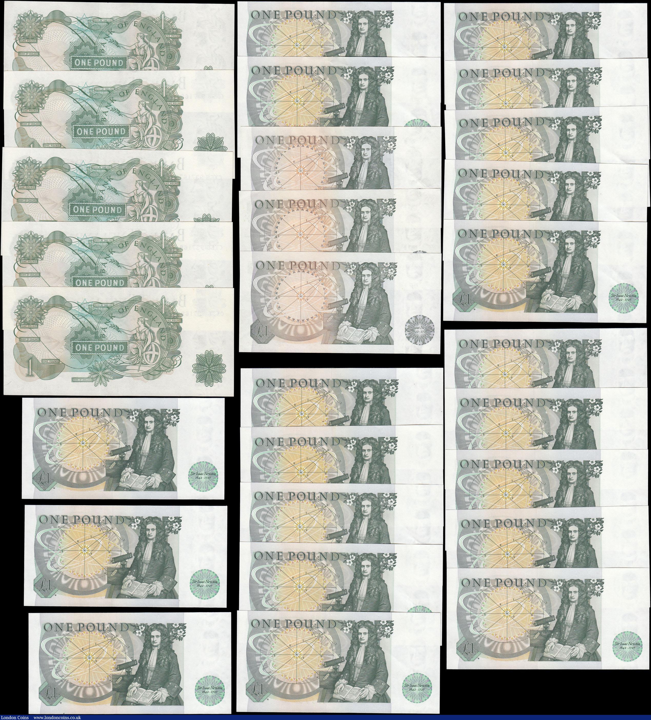 London Coins : A168 : Lot 245 : One Pounds QE2 portrait and pictorial Page & Somerset issues circa 1970-80's (37) most in v...