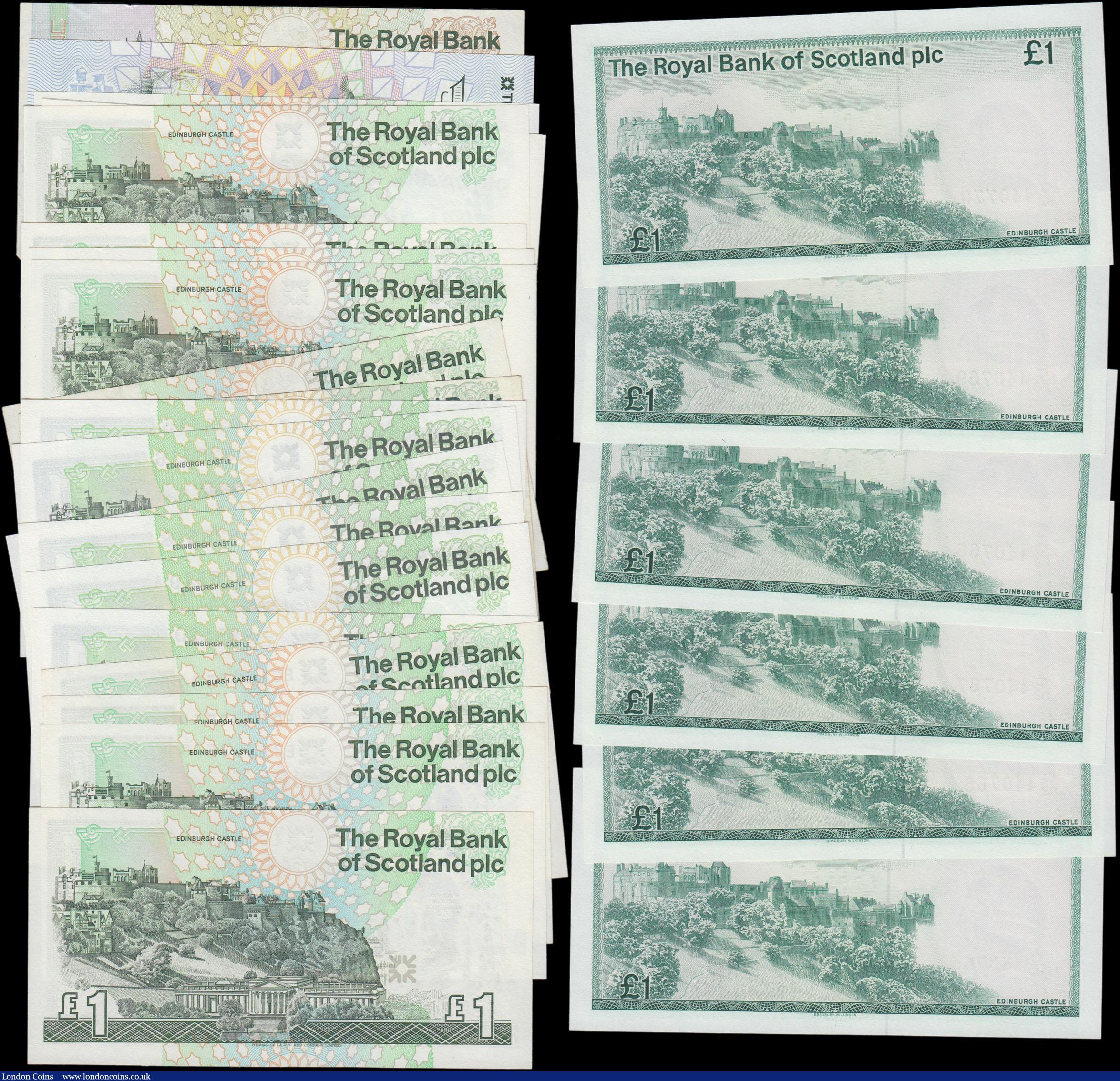 London Coins : A168 : Lot 258 : Royal Bank of Scotland plc 1 Pounds 1980's onwards (28) including some commemorative issues, th...