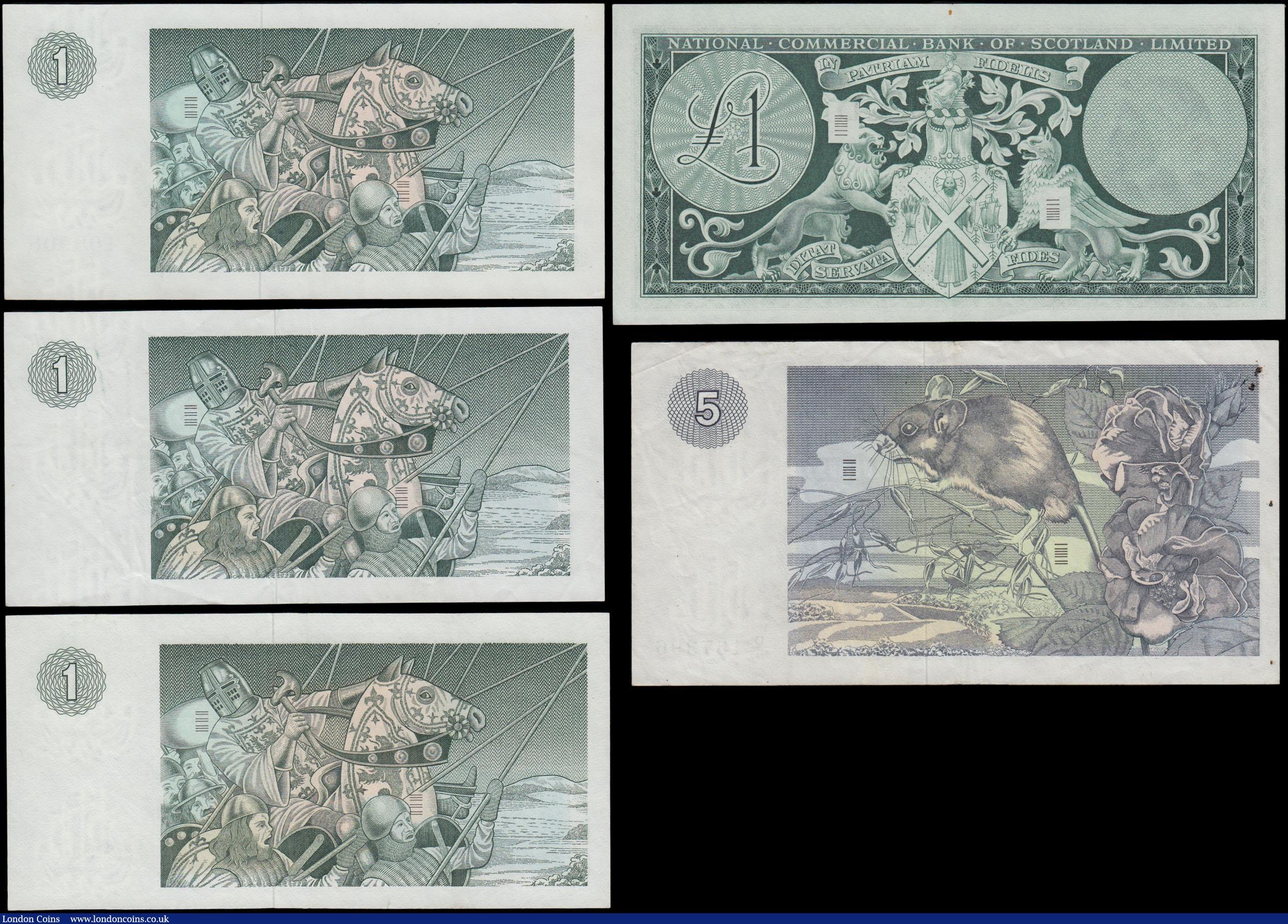 London Coins : A168 : Lot 262 : Scotland (5) various grades in VF-GVF to about UNC - UNC. Comprising Clydesdale Bank Limited (4) inc...