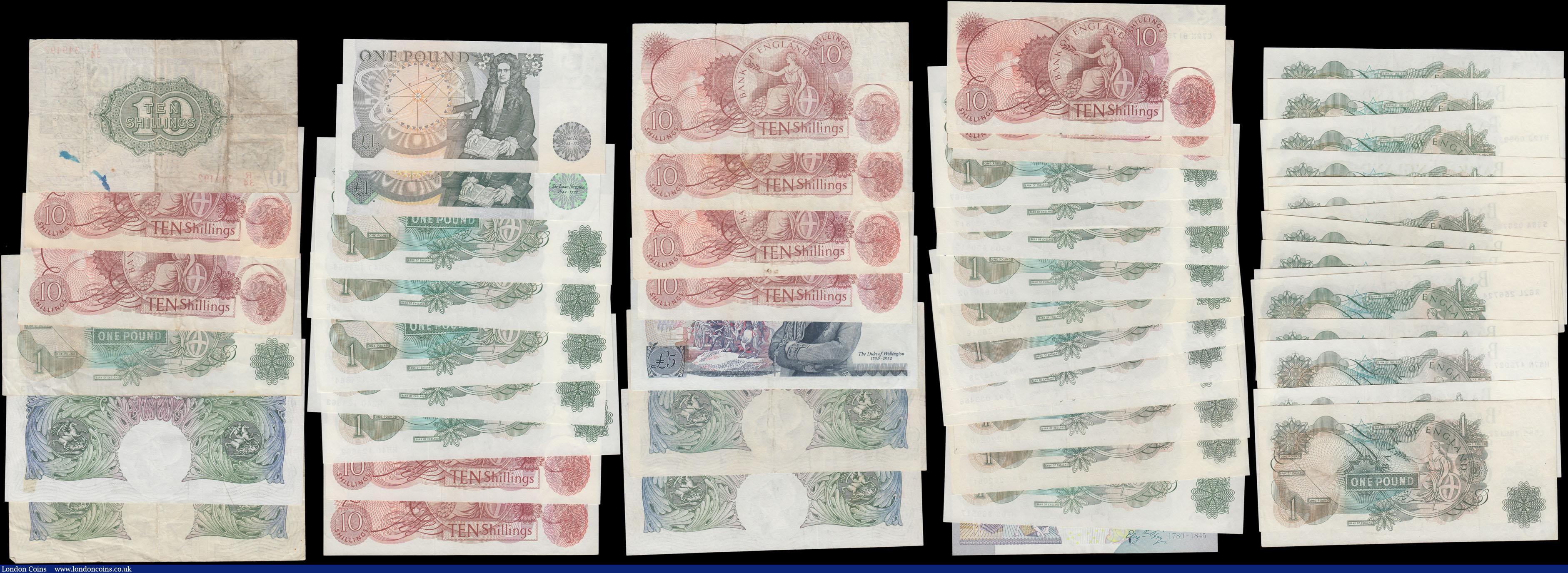London Coins : A168 : Lot 27 : GB Bank of England & Treasury issues (52) in mixed grades average VF-GVF and above comprising 10...