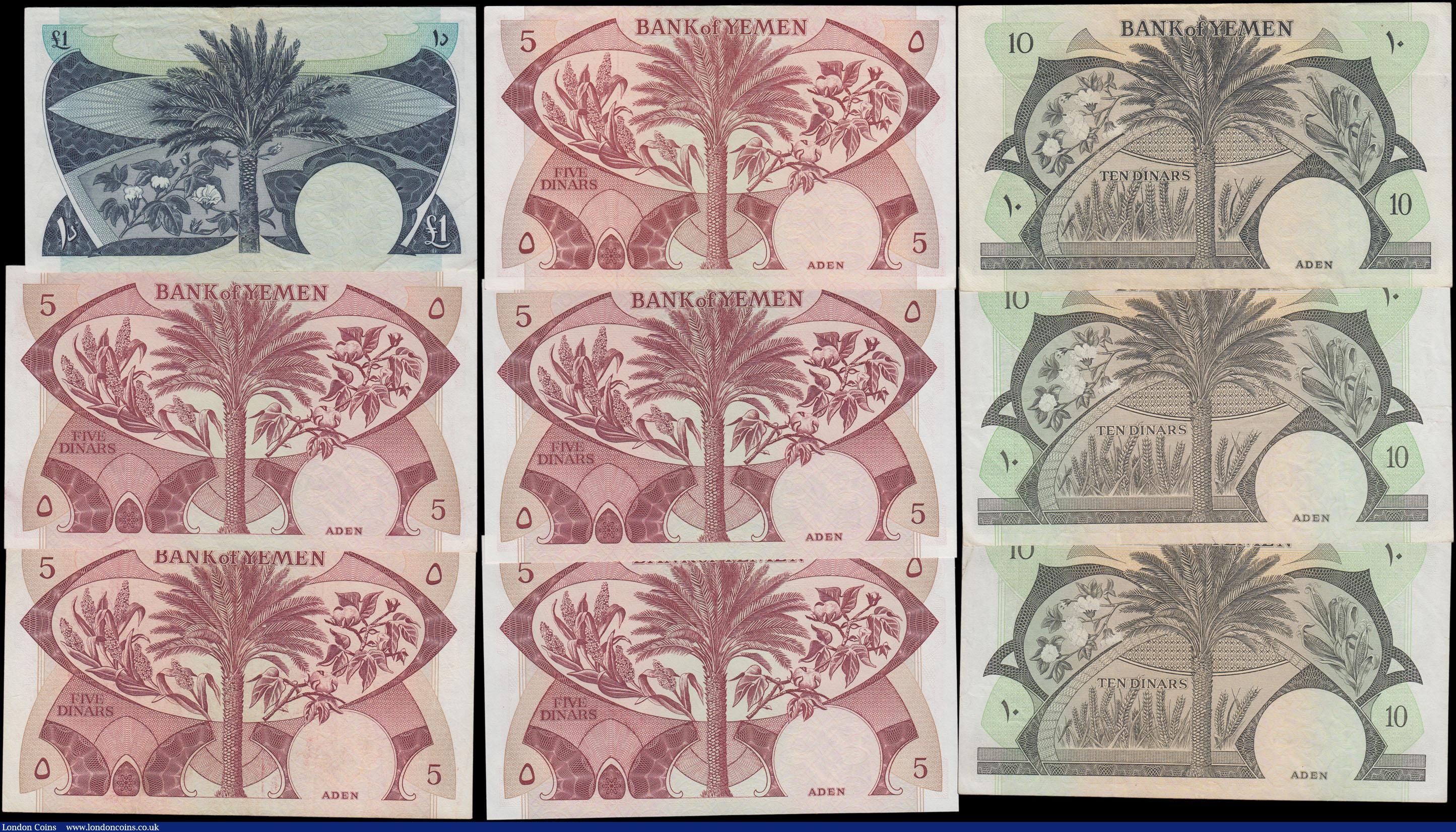 London Coins : A168 : Lot 321 : Yemen (South) 1960's-80's issues (9) in various grades VF-GVF to about UNC - UNC and inclu...