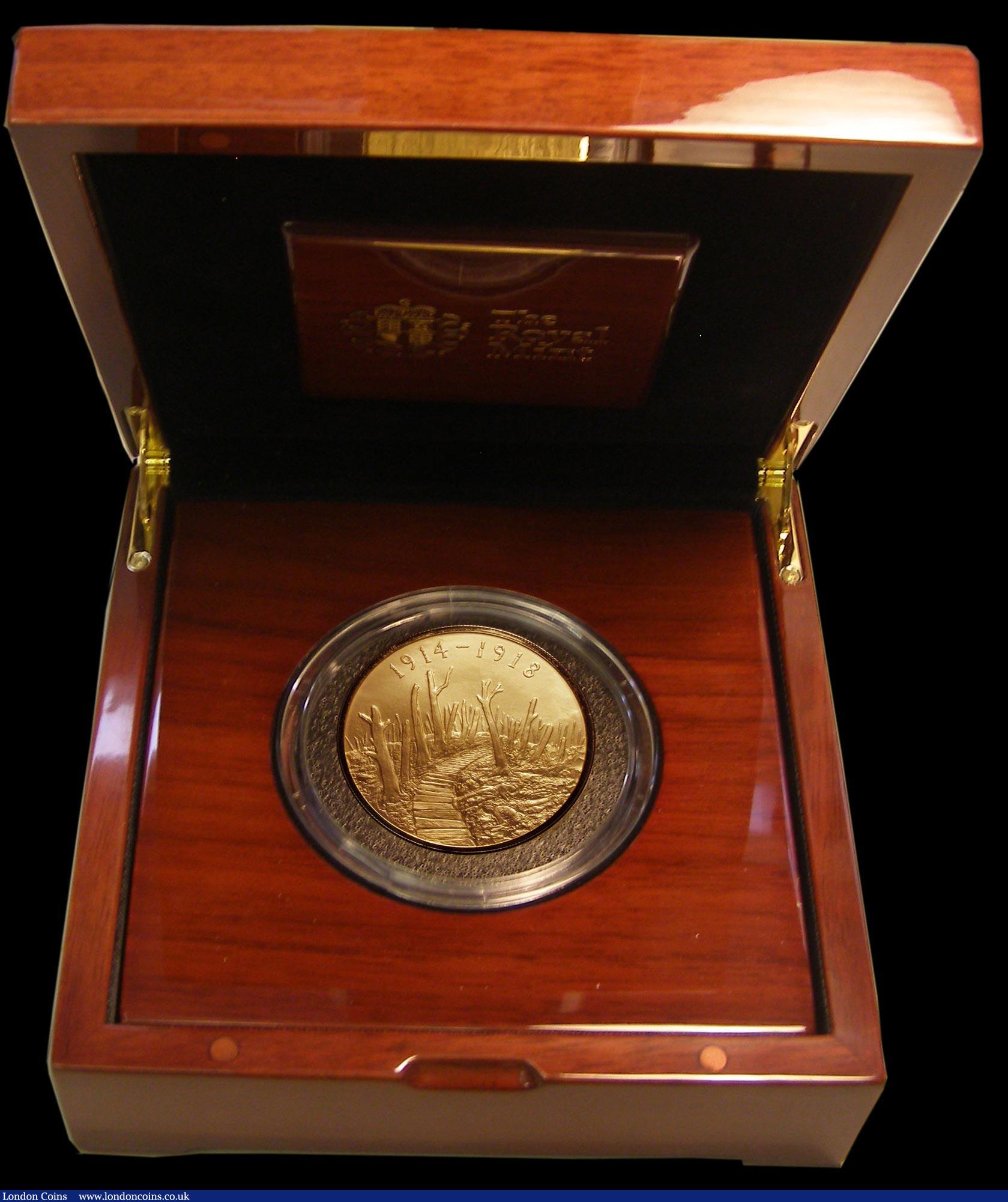London Coins : A168 : Lot 561 : Ten Pounds 2015 100th Anniversary of World War I, Reality - Landscape of the Western Front  5oz. Gol...