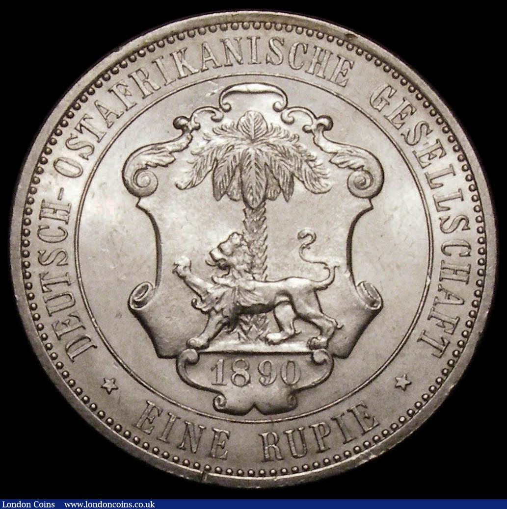 London Coins : A168 : Lot 776 : German East Africa One Rupia 1890 KM#2 Lustrous UNC with some small rim nicks, however a choice exam...