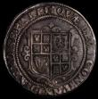 London Coins : A168 : Lot 1106 : Halfcrown James I Third Coinage, Plain ground line, Shield with bird-headed harp S.2666 mintmark Lis...