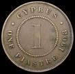 London Coins : A168 : Lot 766 : Cyprus One Piastre 1908 KM#12 Near Fine/Fine, a Rare one-year type with a mintage of just 27,000 pie...