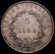 London Coins : A168 : Lot 812 : Italian States - Venice 5 Lire 1848V, 22 Marzo 1848 legend, correct spelling of BENEDITE on edge KM#...