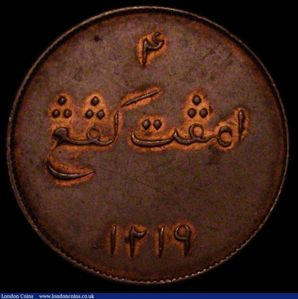 London Coins : A169 : Lot 1029 : Netherlands East Indies - Sumatra 4 Kepings 1804 (AH1219) Thin planchet KM#267 EF with some thin scr...