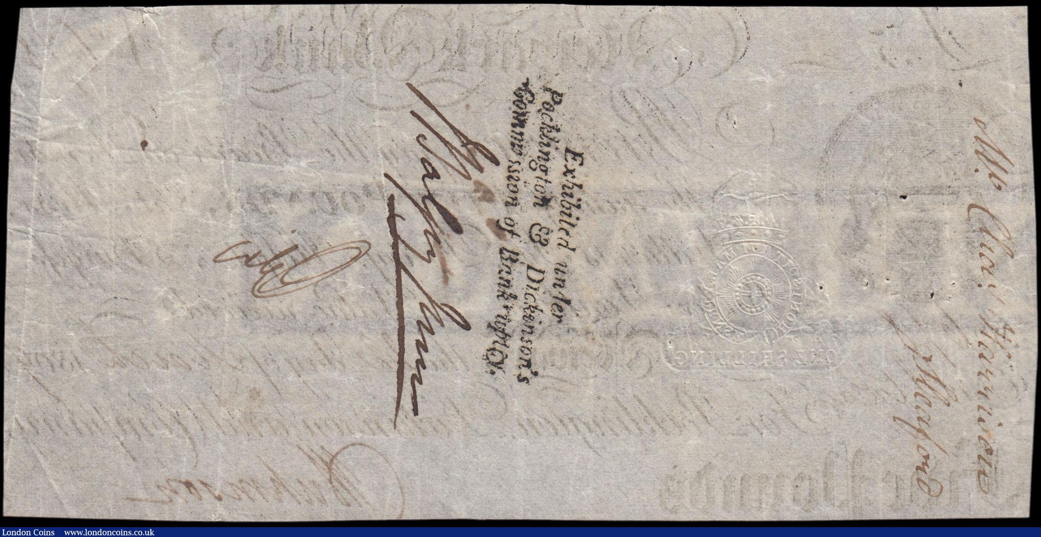London Coins : A169 : Lot 107 : Newark Bank 5 Pounds last year dated 22nd March 1809 before failure No. 678 For Pocklington, Dickins...
