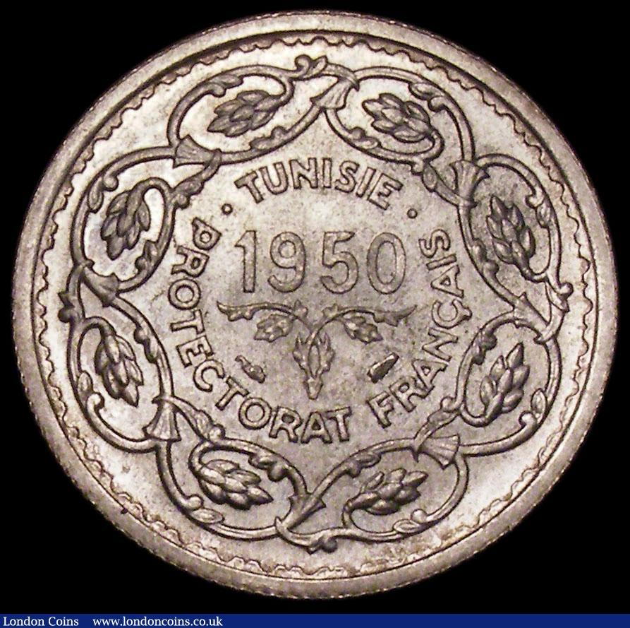 London Coins : A169 : Lot 1107 : Tunisia 10 Francs 1950 (AH1370) Medallic Coinage X#1 UNC, scarce with a mintage of just 1,103 pieces
