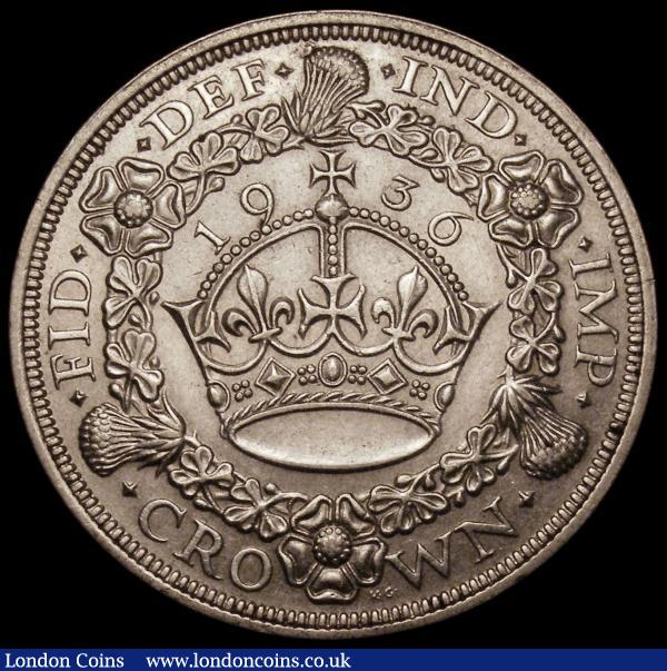 Crown 1936 ESC 381, Bull 3649 GVF the obverse with some contact marks, scarce : English Coins : Auction 169 : Lot 1330