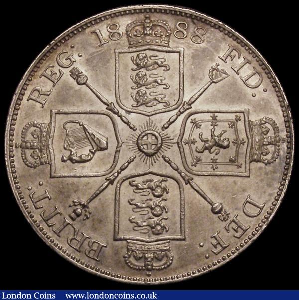 Double Florin 1888 Inverted 1 in VICTORIA ESC 397A EF or near so with some light contact marks : English Coins : Auction 169 : Lot 1345