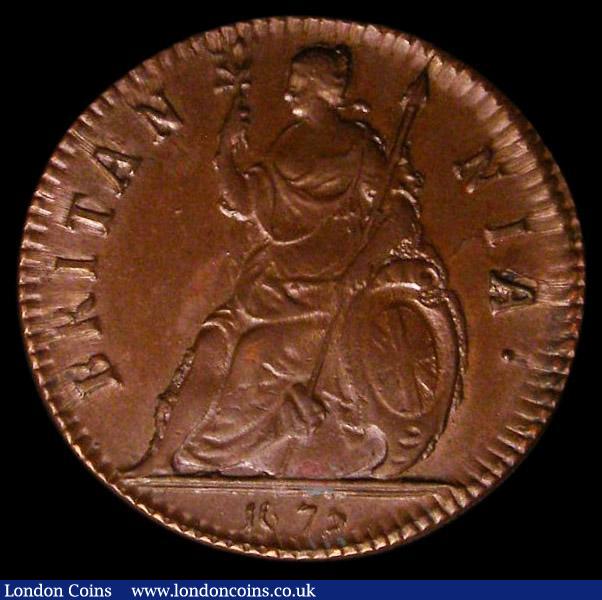 London Coins : A169 : Lot 1353 : Farthing 1675 Peck 528 A superb and choice piece in an LCGS holder and graded LCGS 82. A well struck...