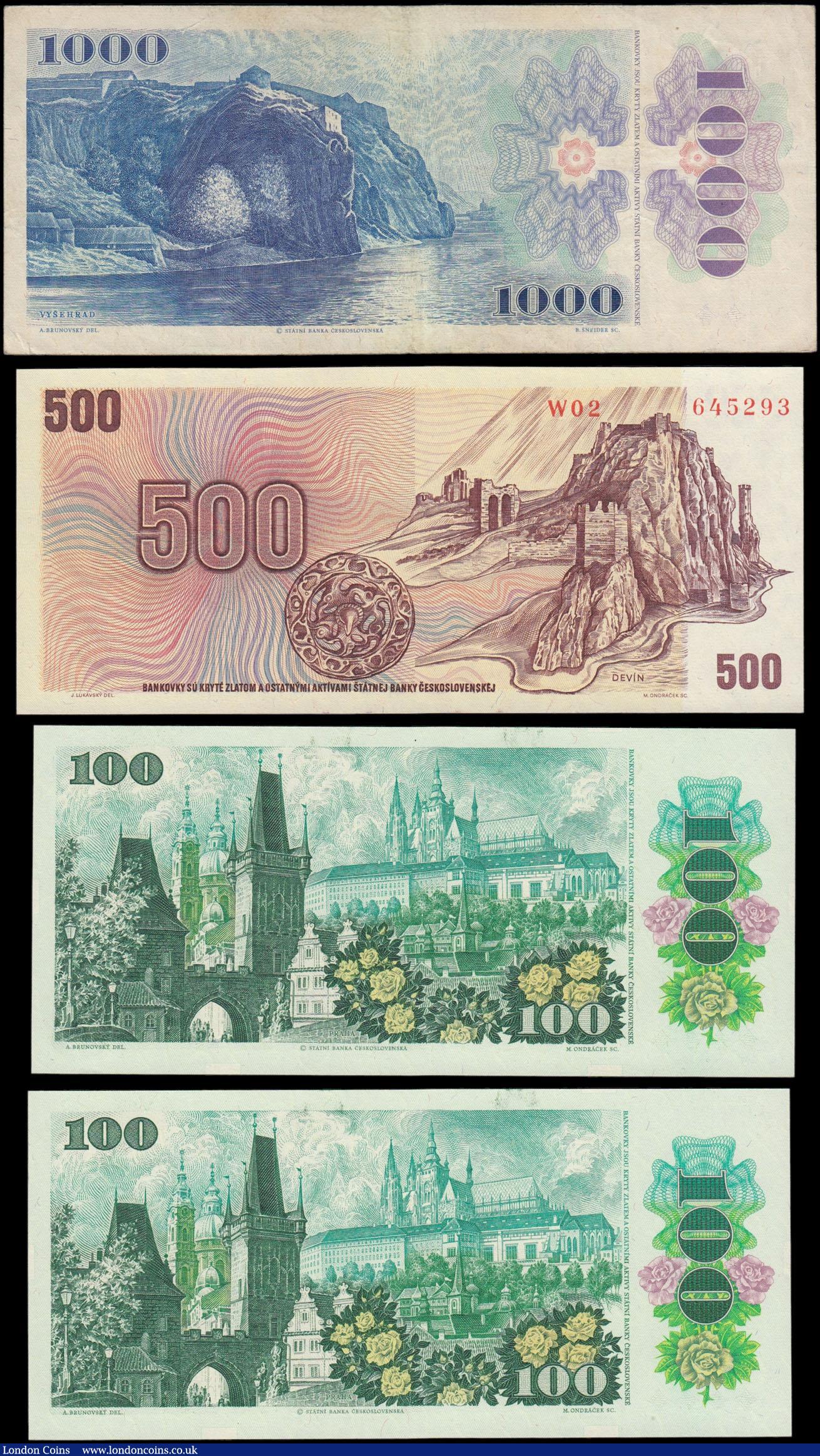 London Coins : A169 : Lot 140 : Czechoslovakia & Czech Republic 1970-80s issues (4) comprising Czechoslovakia (3) all about UNC ...
