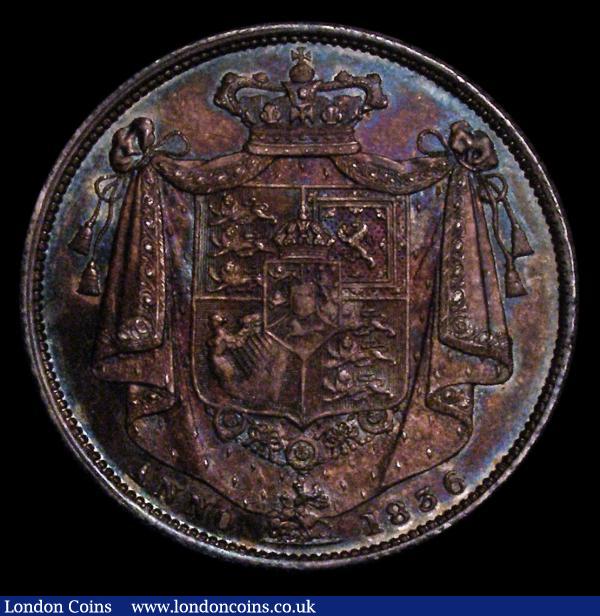 Halfcrown 1836 ESC 666, Bull 2482 About EF/EF and colourfully toned : English Coins : Auction 169 : Lot 1567