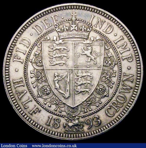 Halfcrown 1893 ESC 726, Bull 2778, Davies 660, dies 1A, Bright About EF : English Coins : Auction 169 : Lot 1588