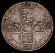 London Coins : A169 : Lot 1713 : Shilling 1711 Fourth Bust ESC 1158, Bull 1408 VF the reverse a little better, with touches of blue a...
