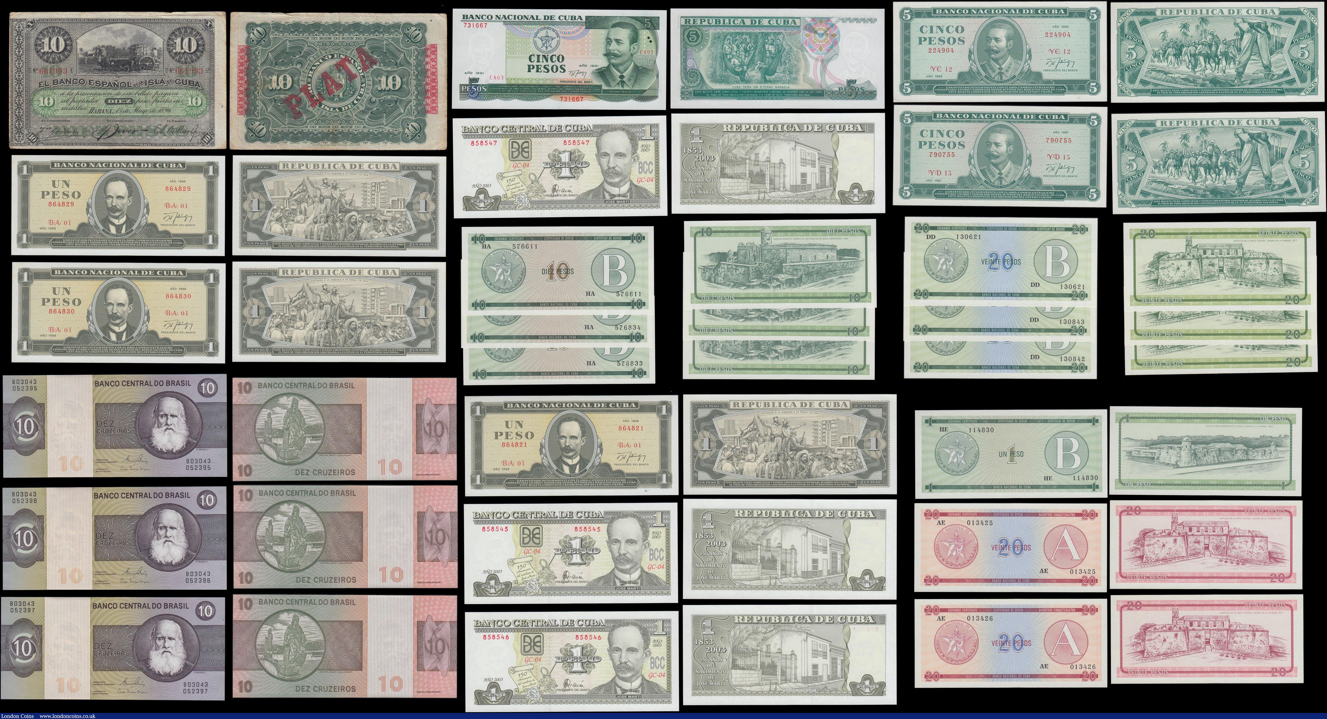 London Coins : A169 : Lot 224 : Latin America circa 1950's to modern (61) the majority in about UNC - UNC including a few mid-g...